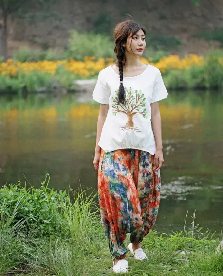 Tie-Dye Harem Pants Large Crotch Loose Casual Wear - Image 4