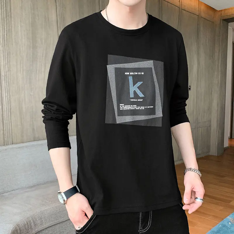 Men's Long Sleeve T-Shirt Brown KM Logo - Image 7