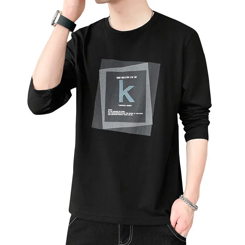 Men's Long Sleeve T-Shirt Brown KM Logo - Image 8