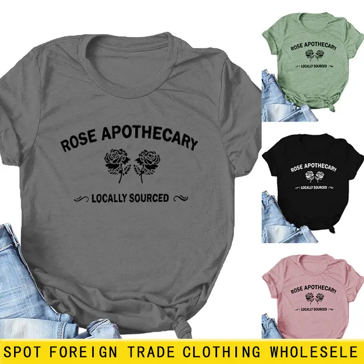 Women's Pink Rose Apothecary Short Sleeve T-Shirt - Image 22