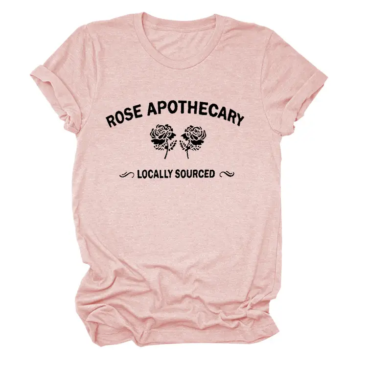 Women's Pink Rose Apothecary Short Sleeve T-Shirt - Image 6