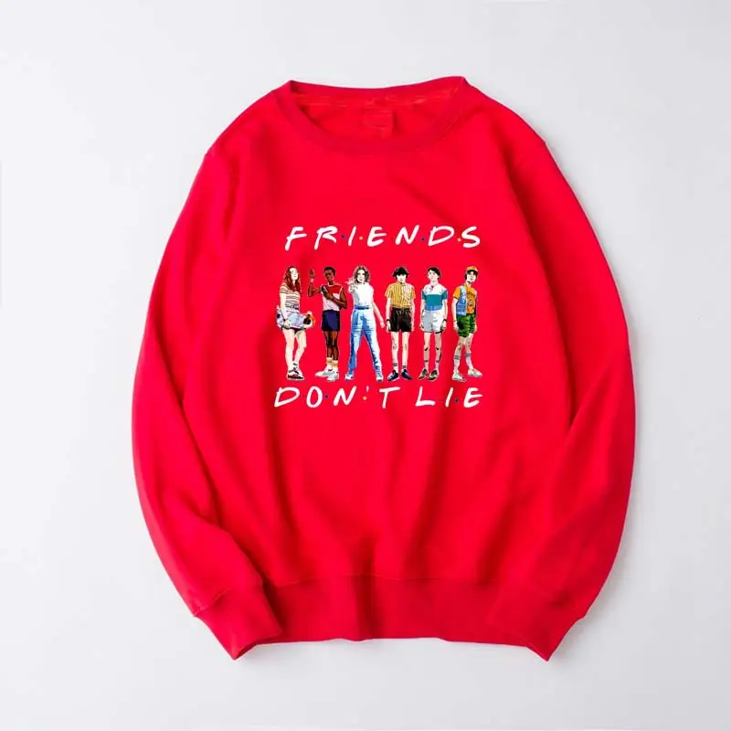 Stranger Things 3 Tide Friends Hooded Sweatshirt Pink - Image 10