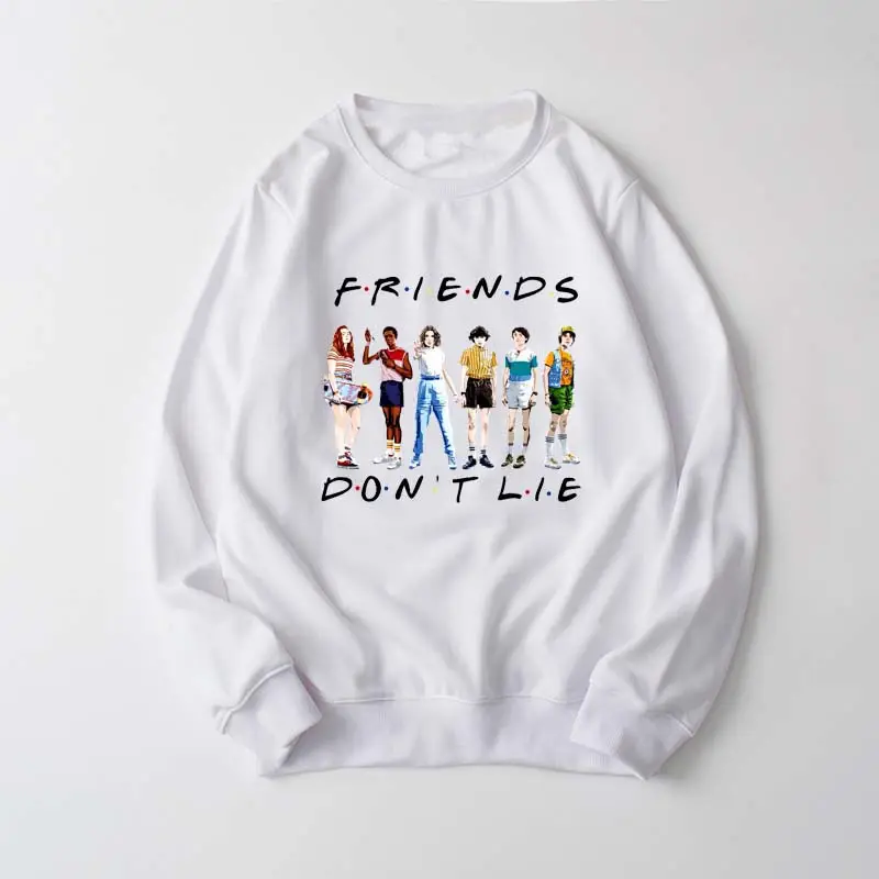 Stranger Things 3 Tide Friends Hooded Sweatshirt Pink - Image 15