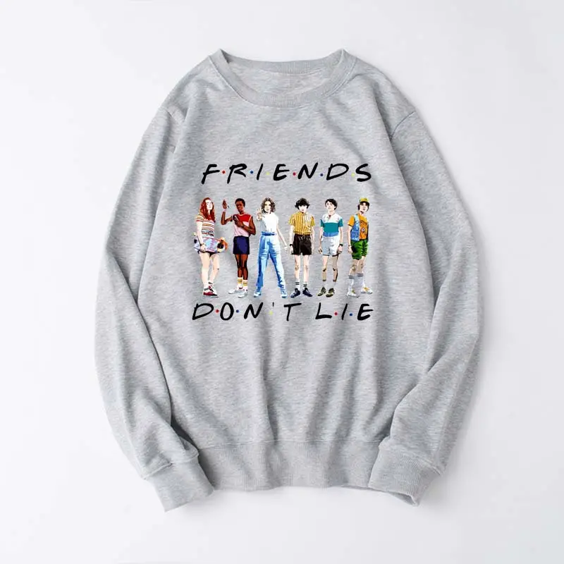 Stranger Things 3 Tide Friends Hooded Sweatshirt Pink - Image 16