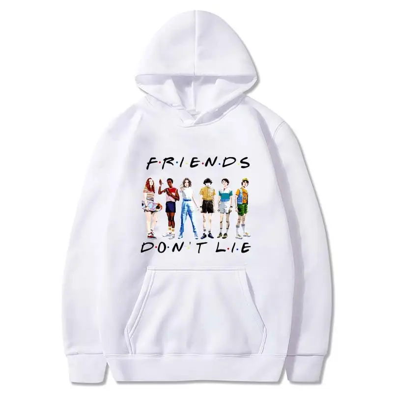 Stranger Things 3 Tide Friends Hooded Sweatshirt Pink - Image 4