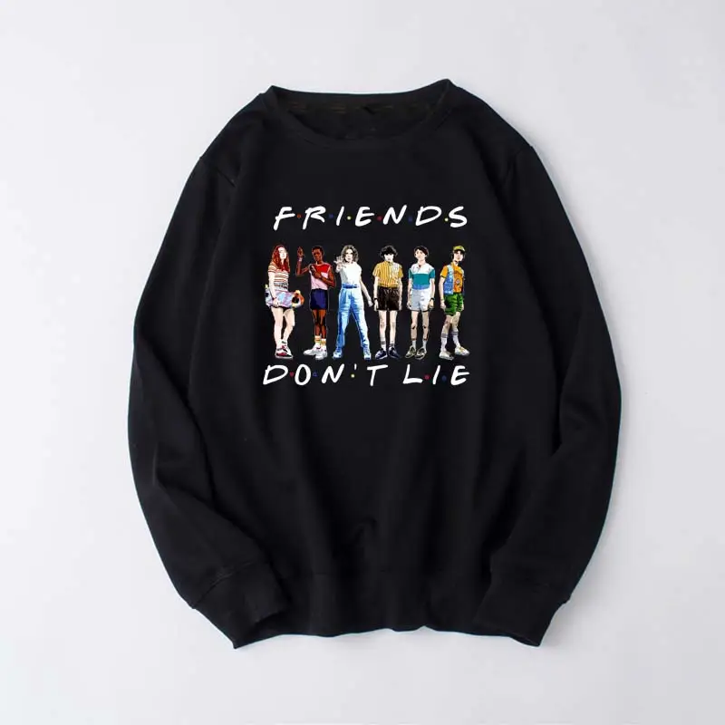Stranger Things 3 Tide Friends Hooded Sweatshirt Pink - Image 9