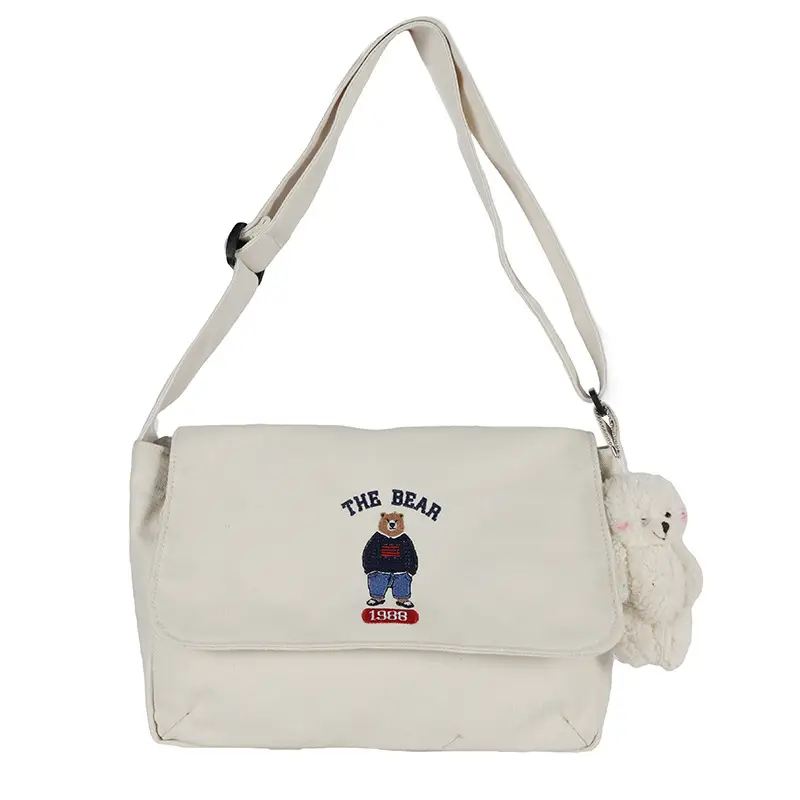 Japanese Ulzzang Cartoon Shoulder Bag for Women Black - Image 11
