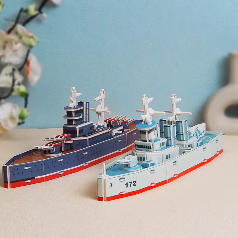 Educational 3D Paper Dragon Boat Puzzle Toy