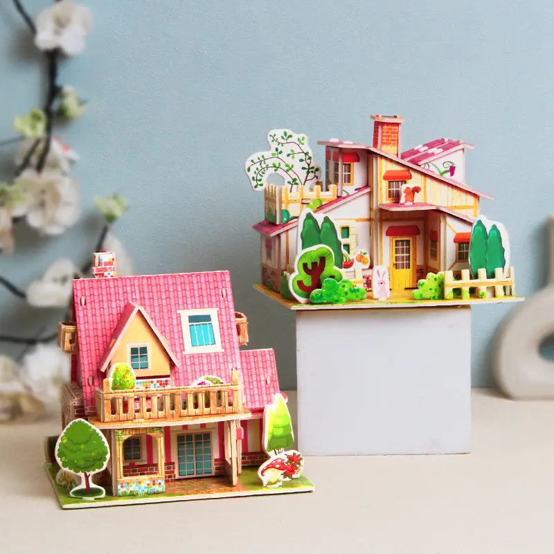 3D Wooden House Puzzle for Kids 6+ Educational Toy - Image 12