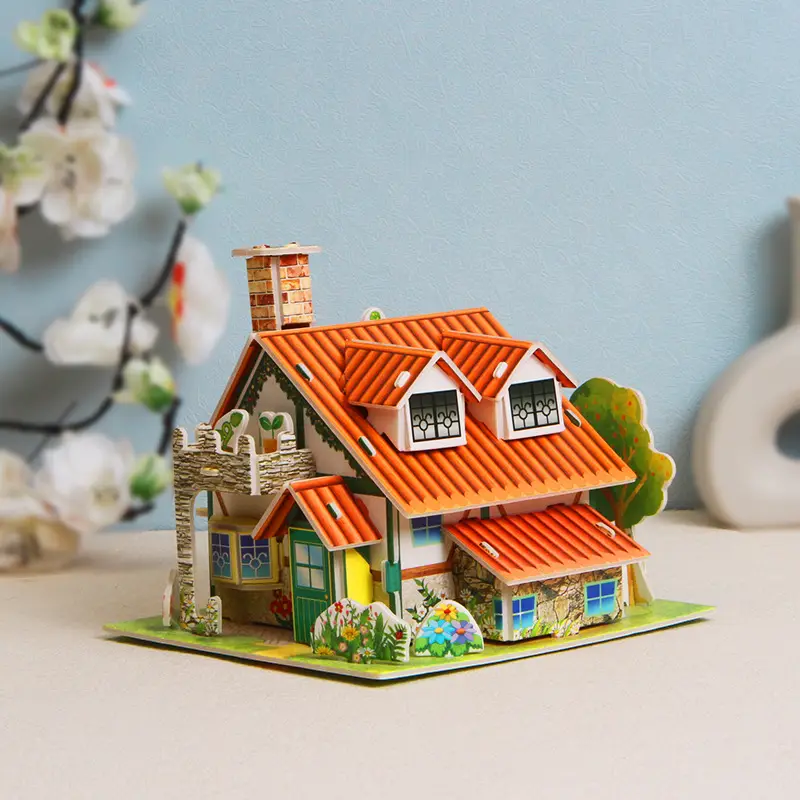 3D Wooden House Puzzle for Kids 6+ Educational Toy - Image 13