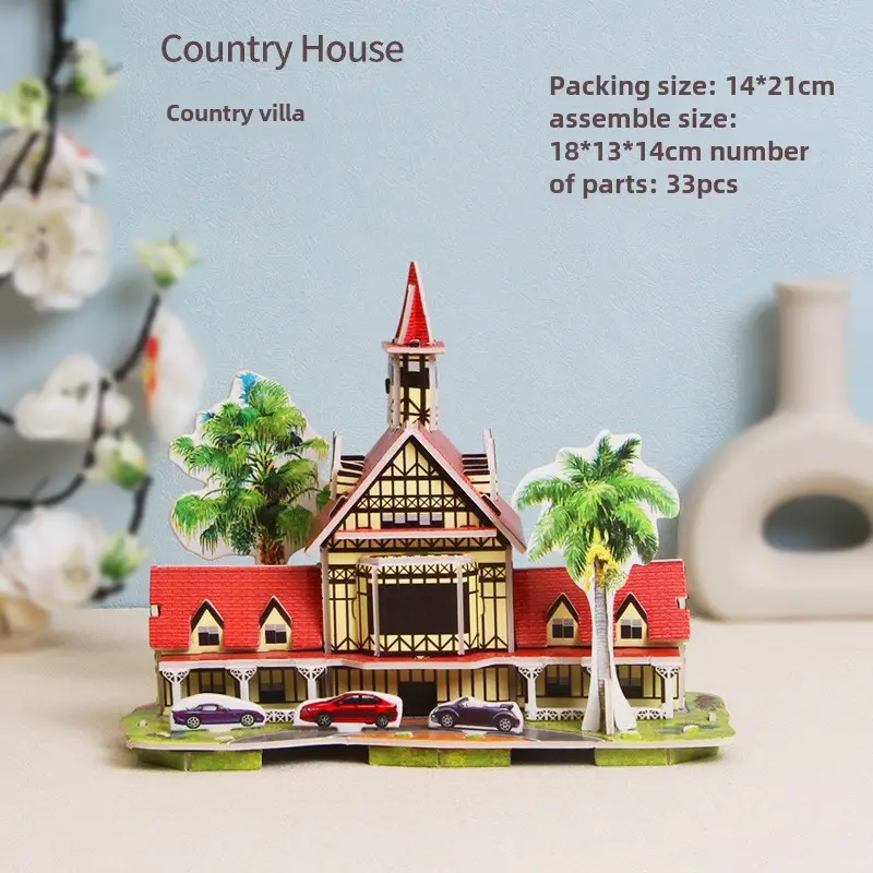 3D Wooden House Puzzle for Kids 6+ Educational Toy - Image 10