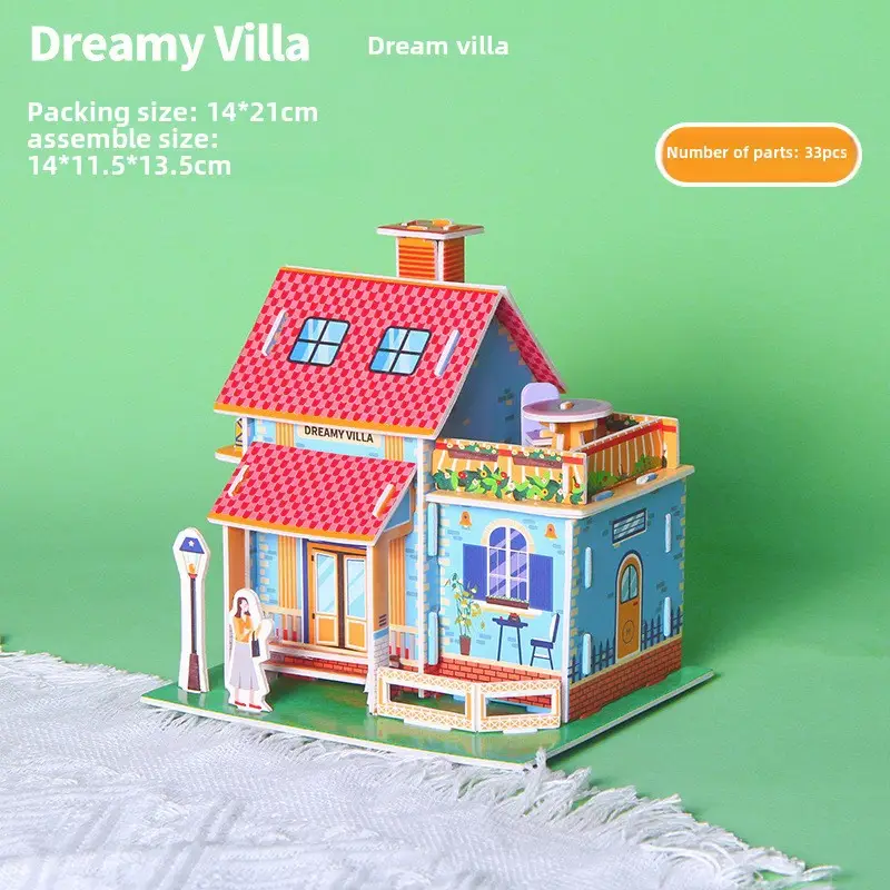 3D Wooden House Puzzle for Kids 6+ Educational Toy - Image 4