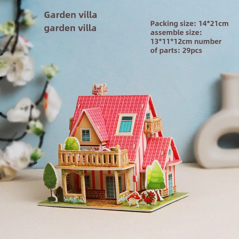 3D Wooden House Puzzle for Kids 6+ Educational Toy - Image 5