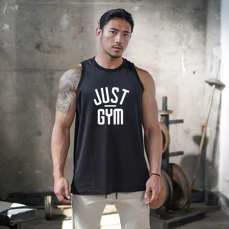 Men's Black Muscle Waistcoat Vest Summer Gym Training - Image 6