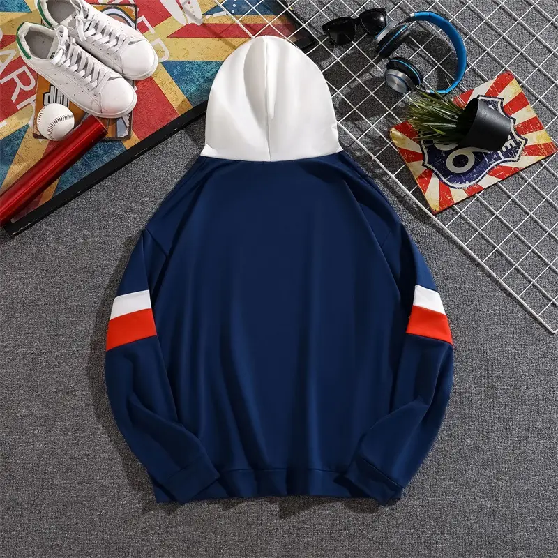 Red White Striped Winter Crewneck Sweater - Image 2