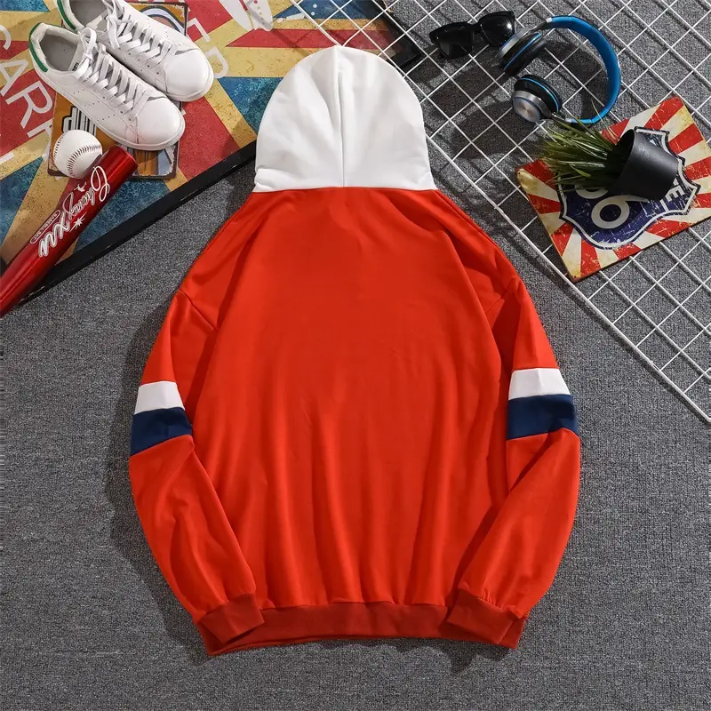 Red White Striped Winter Crewneck Sweater - Image 5