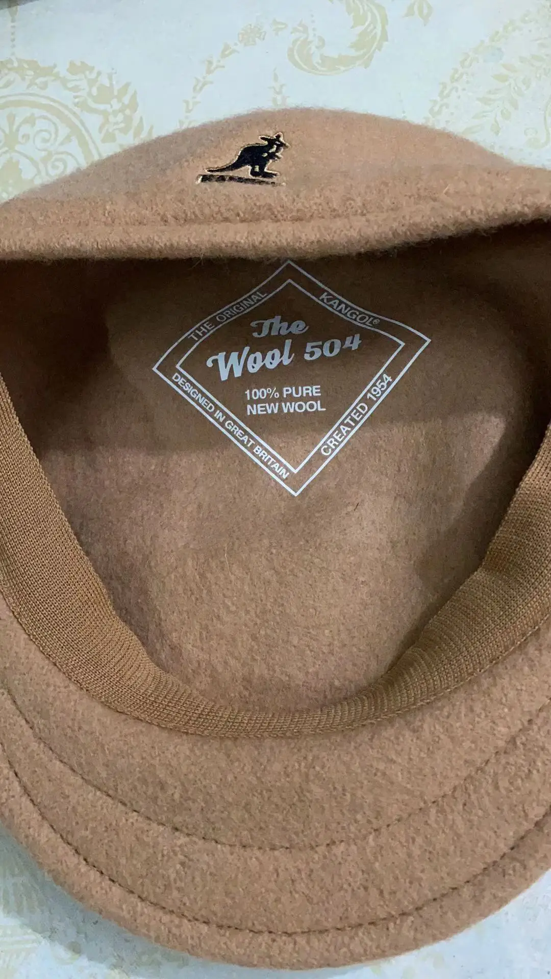 Kangol Kangaroo Wool Beret Cap Blue M
