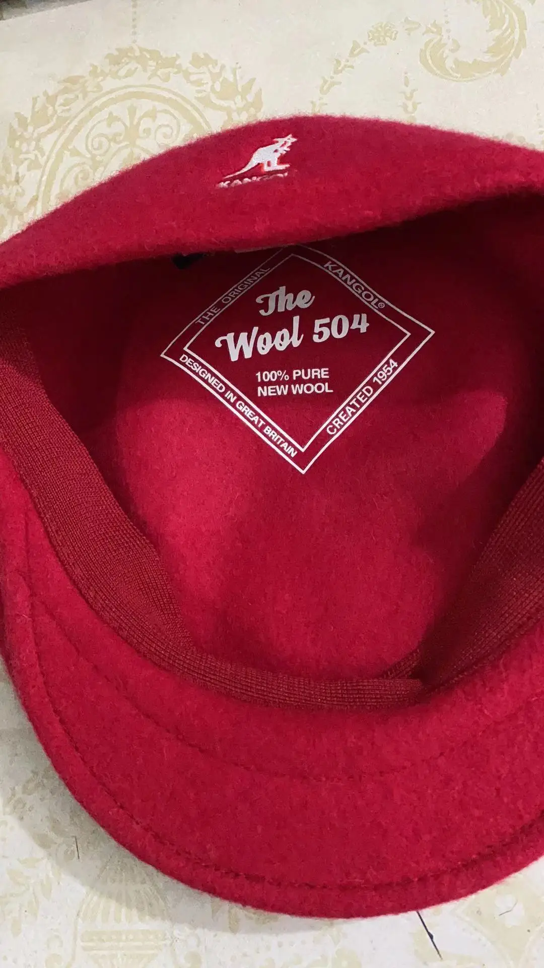 Kangol Kangaroo Wool Beret Cap Blue M