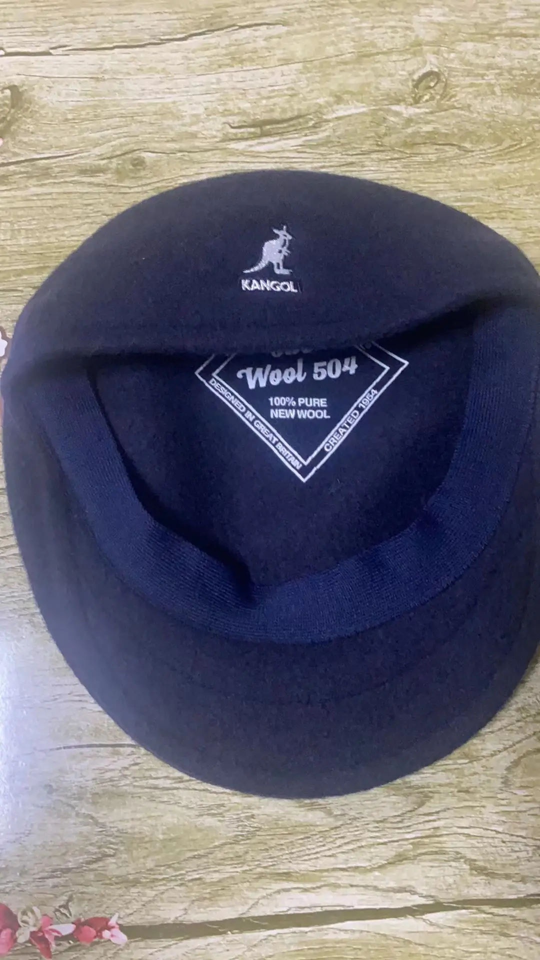 Kangol Kangaroo Wool Beret Cap Blue M