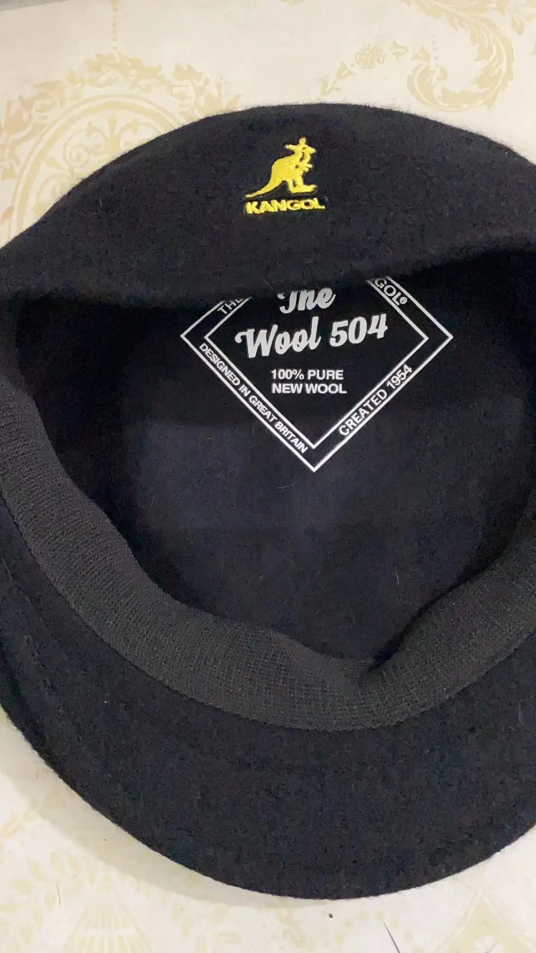 Kangol Kangaroo Wool Beret Cap Blue M