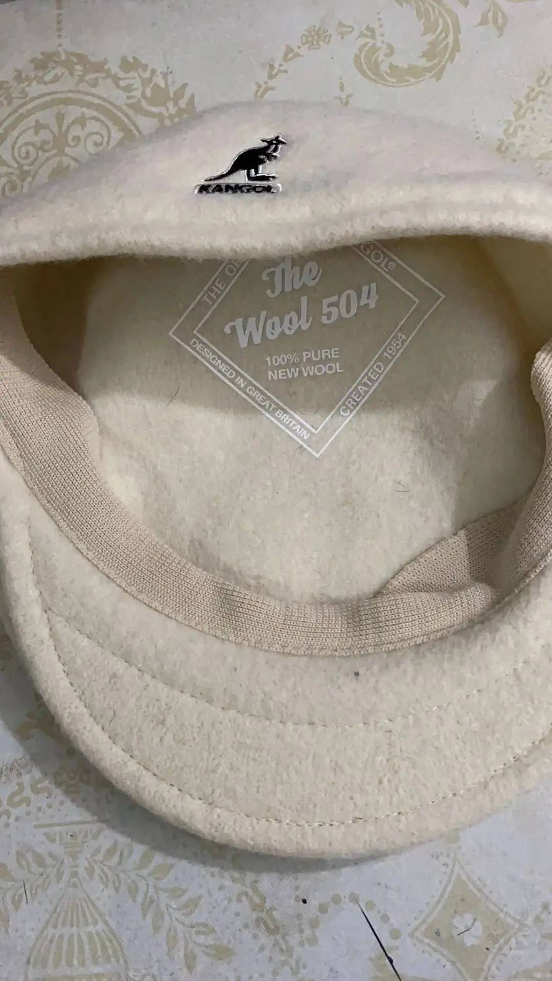 Kangol Kangaroo Wool Beret Cap Blue M