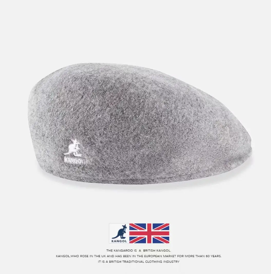 Kangol Kangaroo Wool Beret Cap Blue M