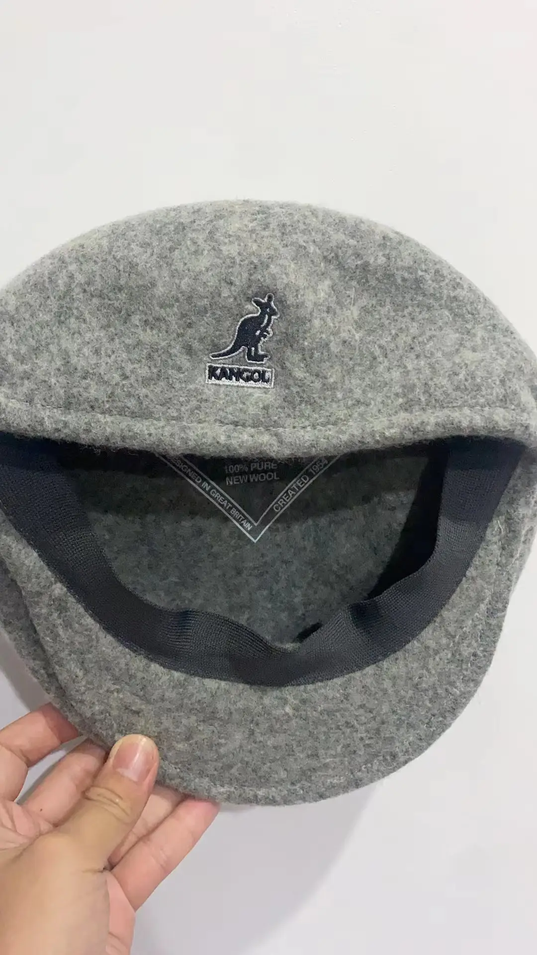 Kangol Kangaroo Wool Beret Cap Blue M
