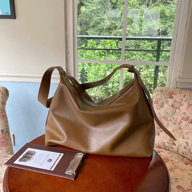 Large Capacity Soft Leather Shoulder Bag for Women — feature 5