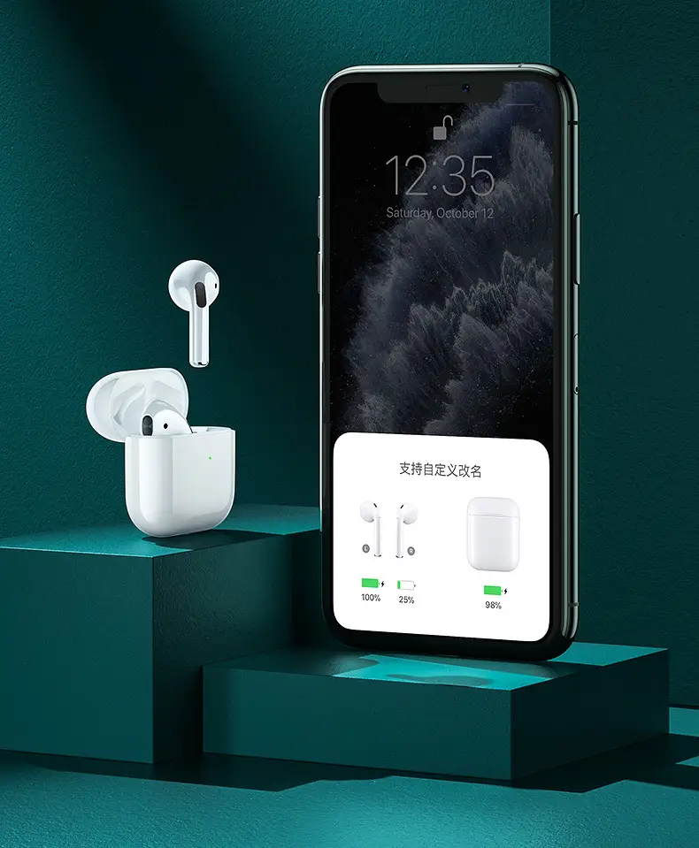 Cross-border Bluetooth Headset A4 Pro White Touch Control — feature 21