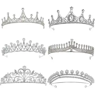 Vintage European Crown Gold Rhinestone Alloy Party Headdress — feature 3