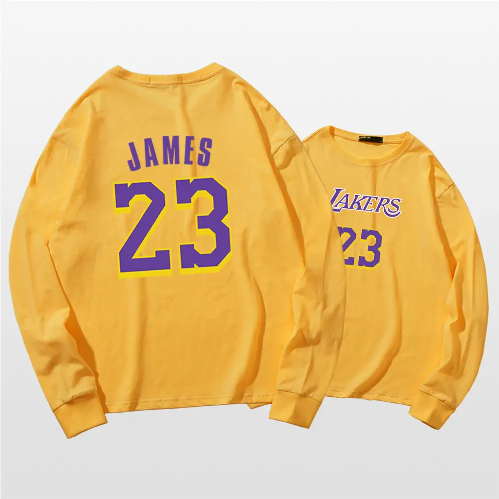 Lakers James 23 Long Sleeve T-Shirt Red - Image 3