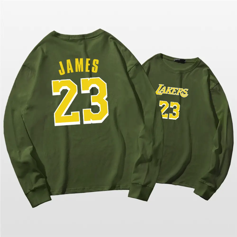Lakers James 23 Long Sleeve T-Shirt Red - Image 6