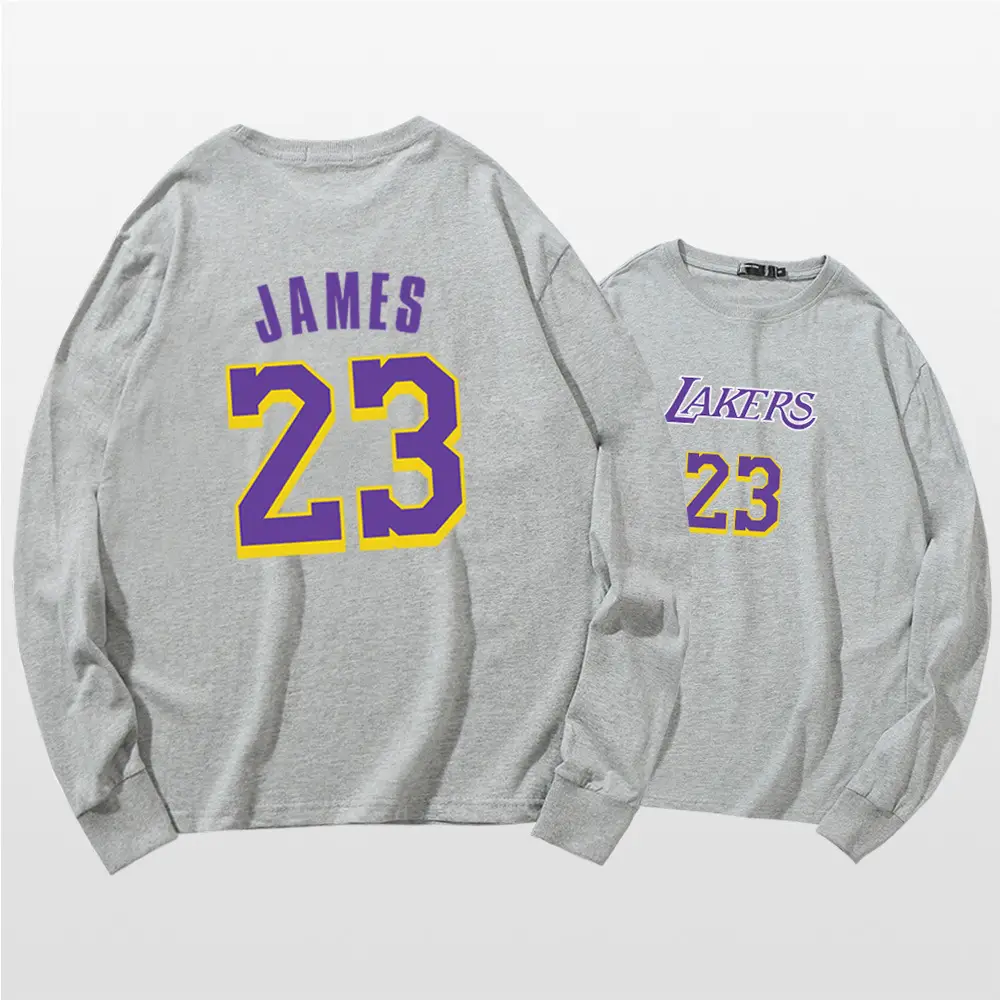 Lakers James 23 Long Sleeve T-Shirt Red - Image 7