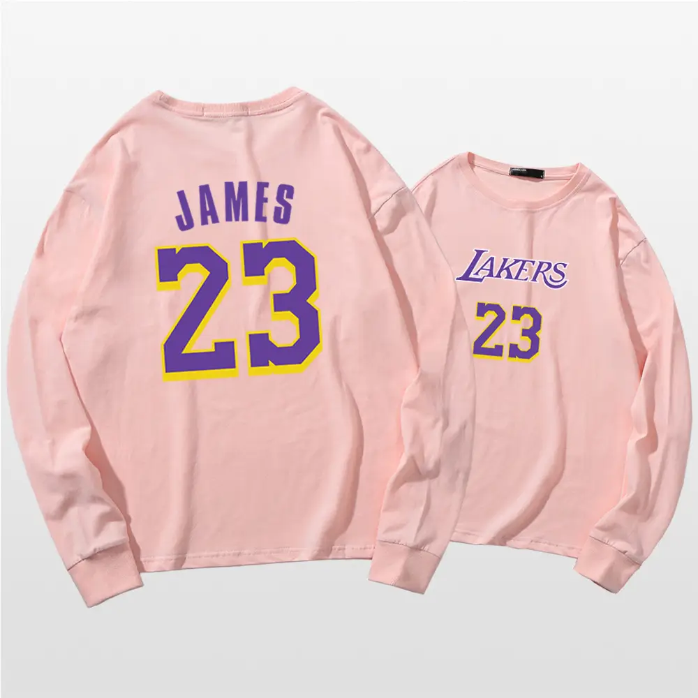 Lakers James 23 Long Sleeve T-Shirt Red - Image 8