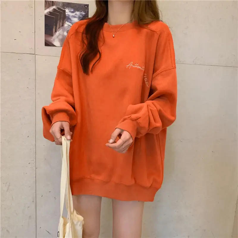 Green Velvet Long Sweatshirt for Women 250g — feature 15