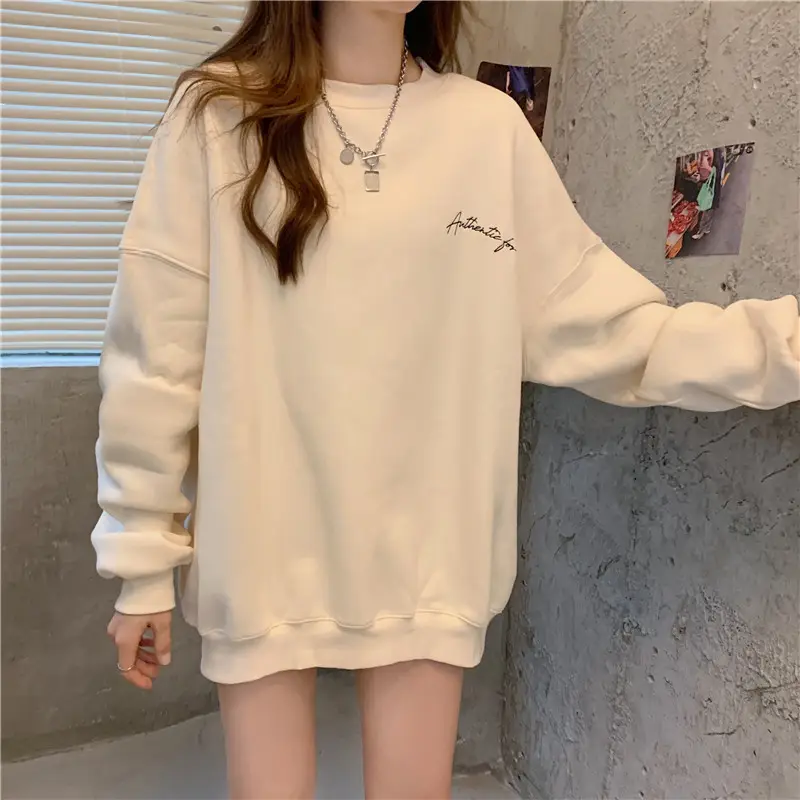 Green Velvet Long Sweatshirt for Women 250g — feature 21