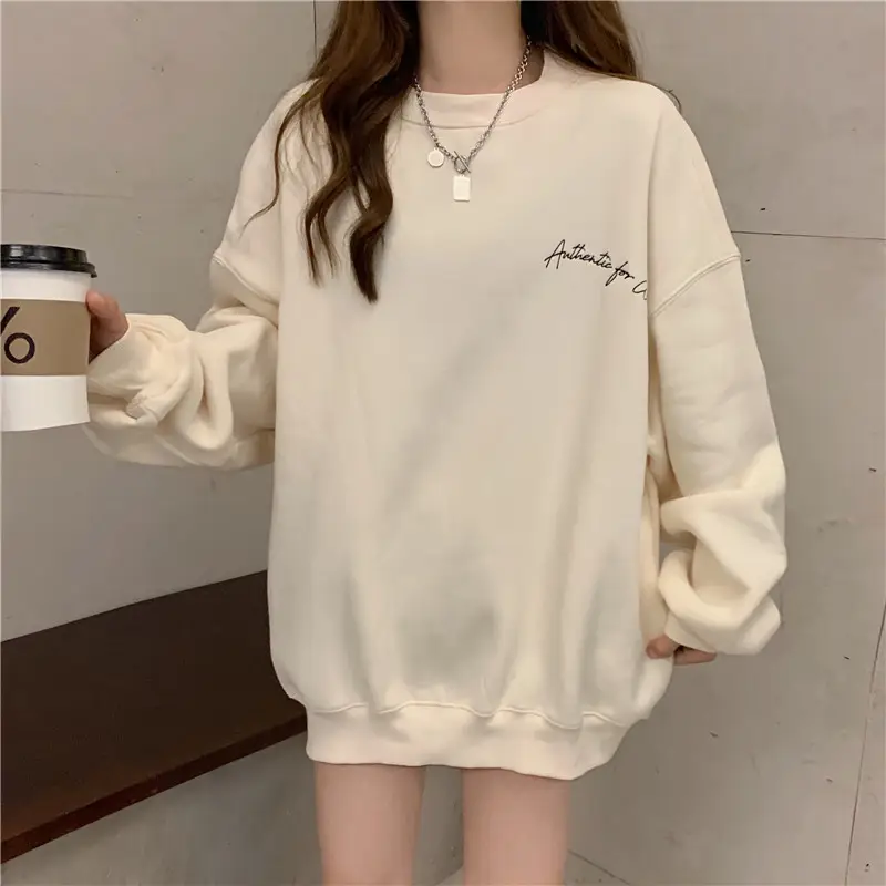 Green Velvet Long Sweatshirt for Women 250g - Image 4