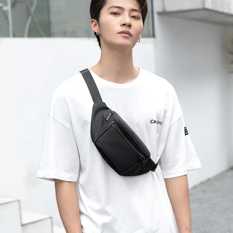 Men's Waterproof Black Crossbody Bag - Image 4