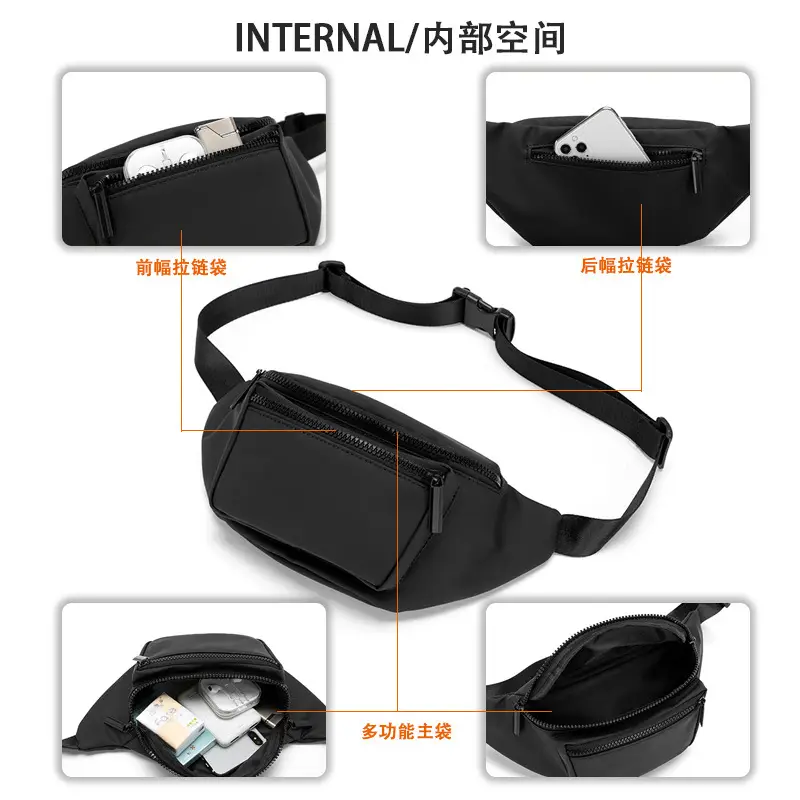 Men's Waterproof Black Crossbody Bag - Image 5