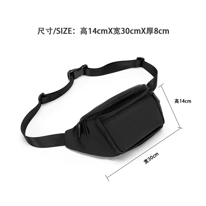 Men's Waterproof Black Crossbody Bag - Image 6