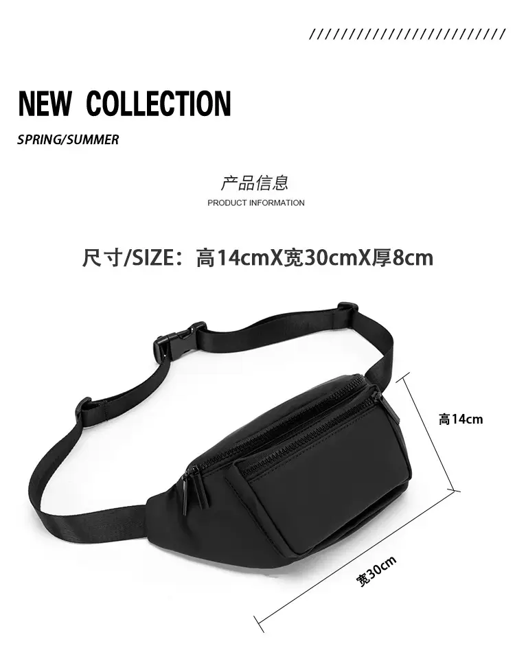Men's Waterproof Black Crossbody Bag — feature 3
