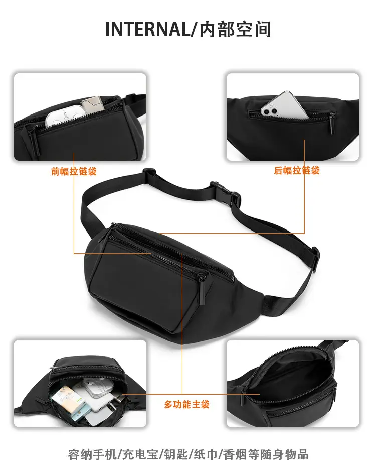 Men's Waterproof Black Crossbody Bag — feature 4