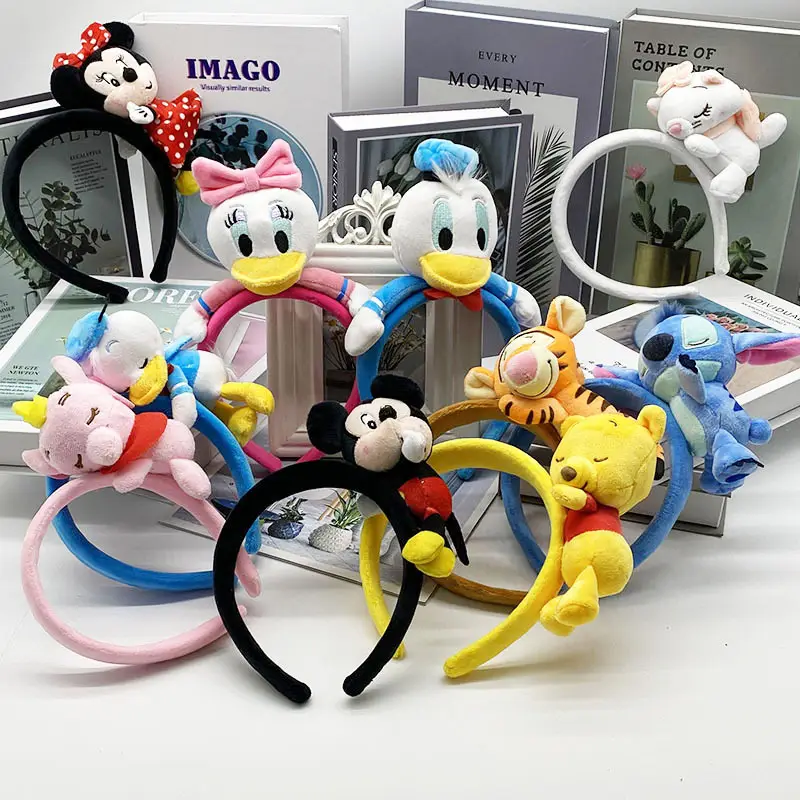 Cute Mickey Minnie Hairband Winnie Poole Plush Headband - Image 52