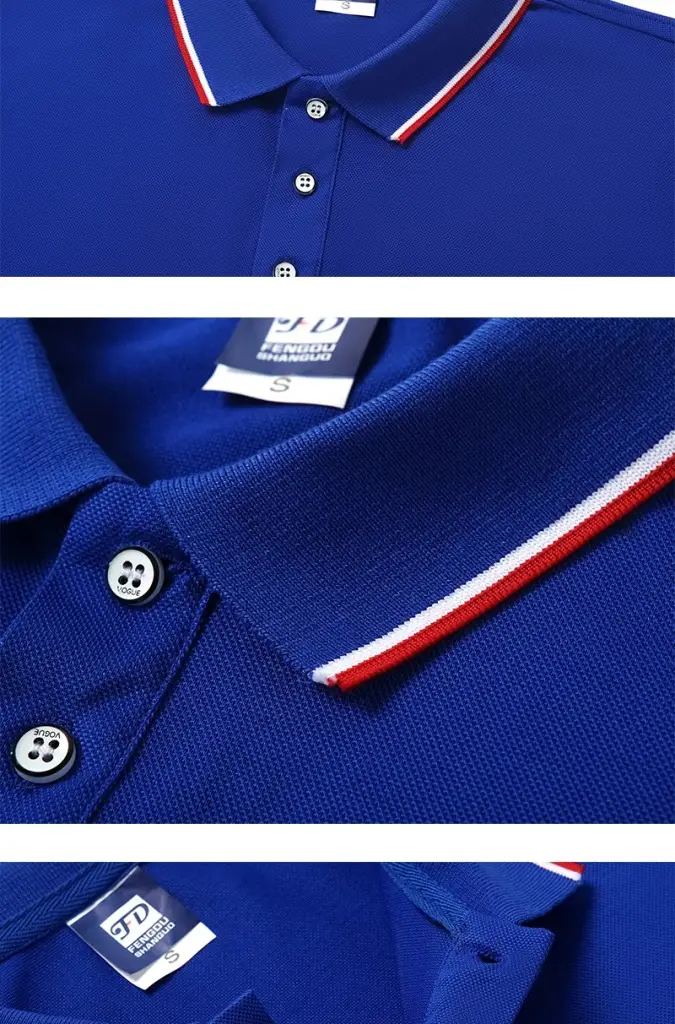 Red Long Sleeve Polo Shirt with Embroidered Details — feature 10