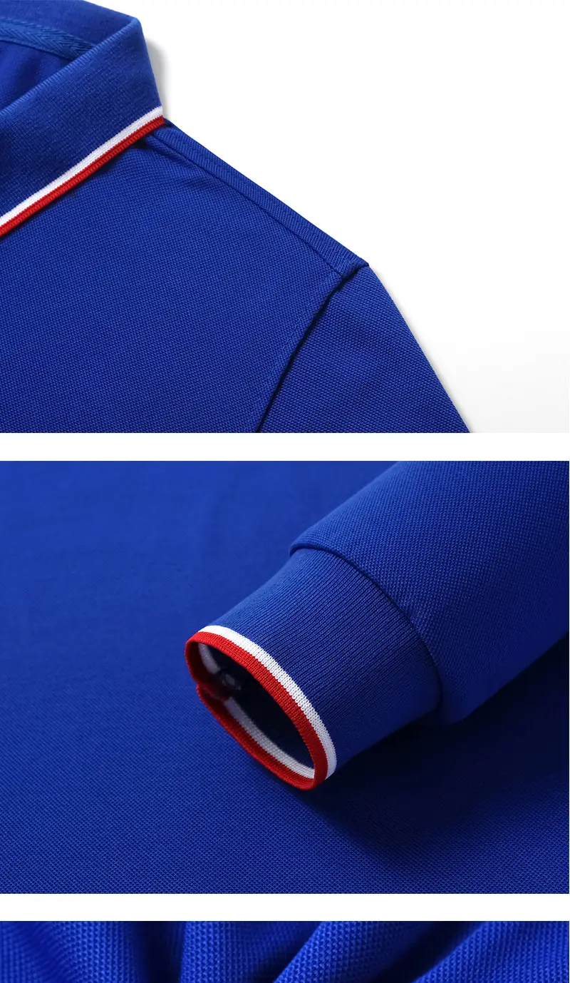 Red Long Sleeve Polo Shirt with Embroidered Details — feature 12
