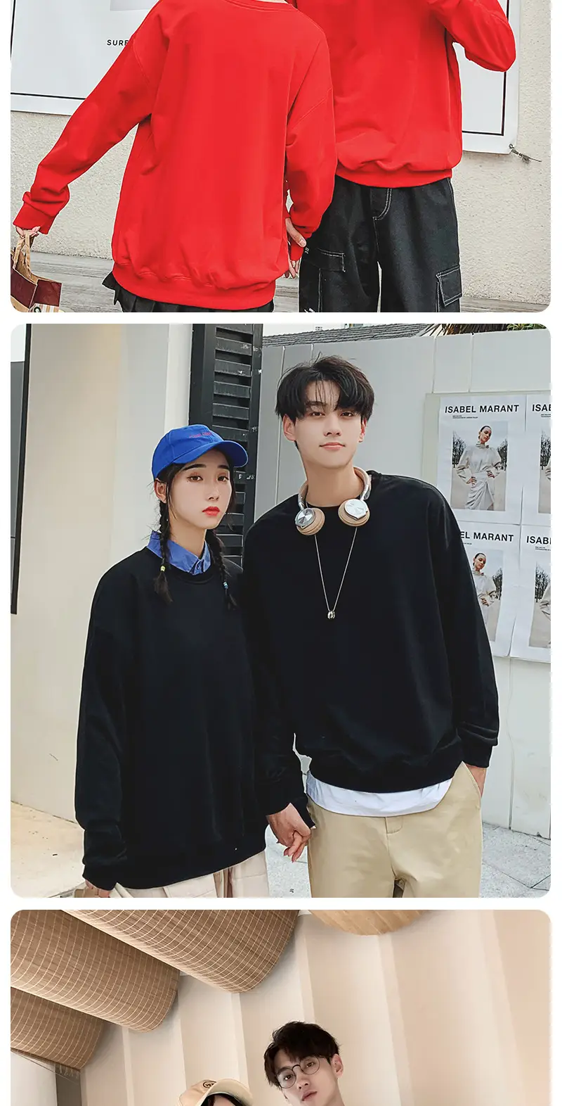 Green Terry Pullover Round Neck Long Sleeve Sweatshirt — feature 20