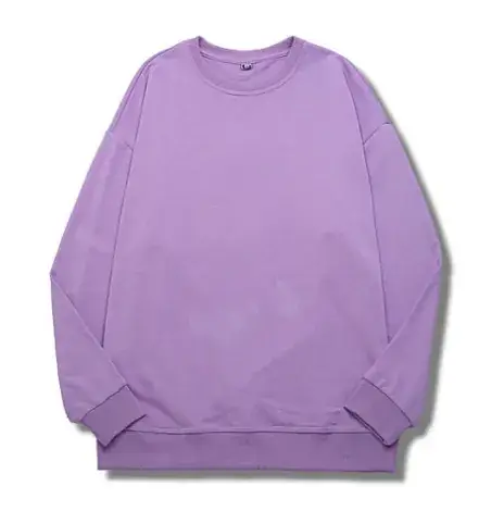 Green Terry Pullover Round Neck Long Sleeve Sweatshirt - Image 10