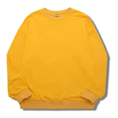 Green Terry Pullover Round Neck Long Sleeve Sweatshirt - Image 2