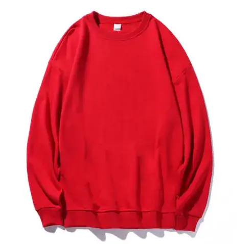 Green Terry Pullover Round Neck Long Sleeve Sweatshirt - Image 3