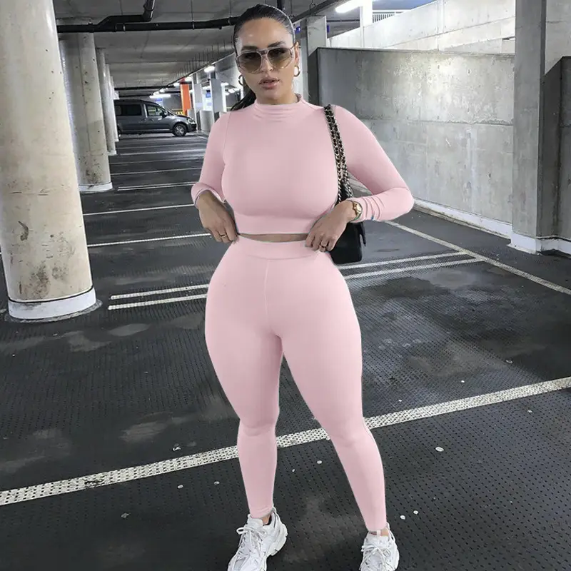Women's Black Slim Fit Sports Suit 2023 Winter - Image 2